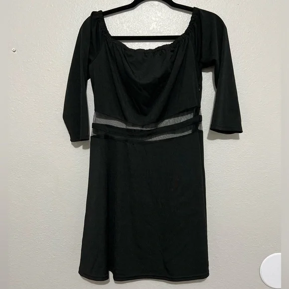 Off the Shoulder A-Line Skater Dress - Picture 3 of 5